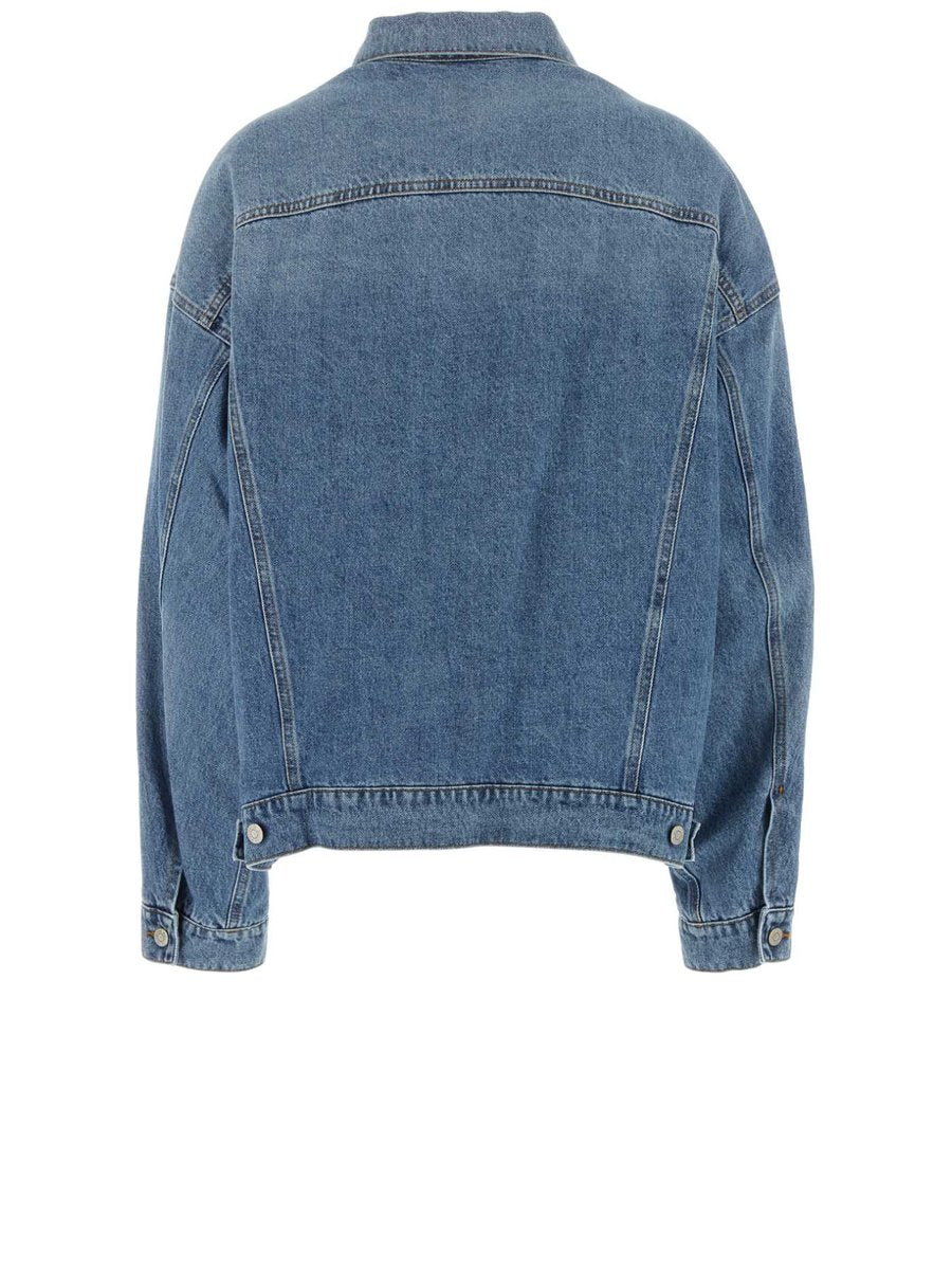 Magliano Twisted Denim Jacket in Blue Cotton