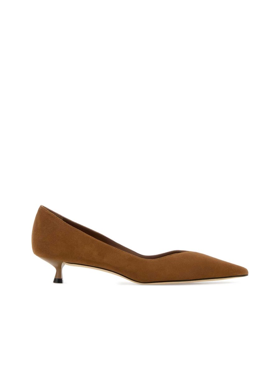 Stuart Weitzman Eva Pump in Camel Suede