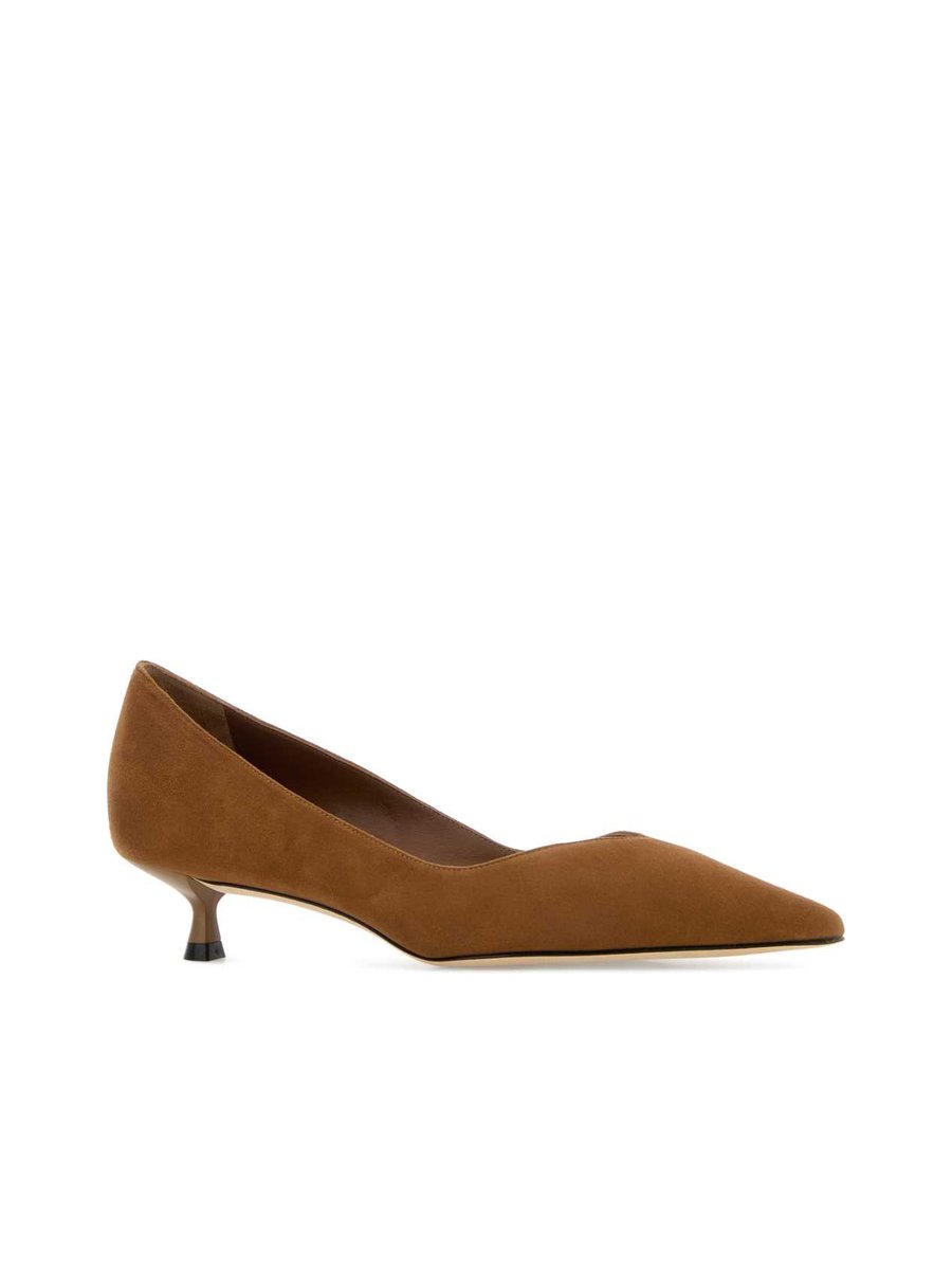 Stuart Weitzman Eva Pump in Camel Suede
