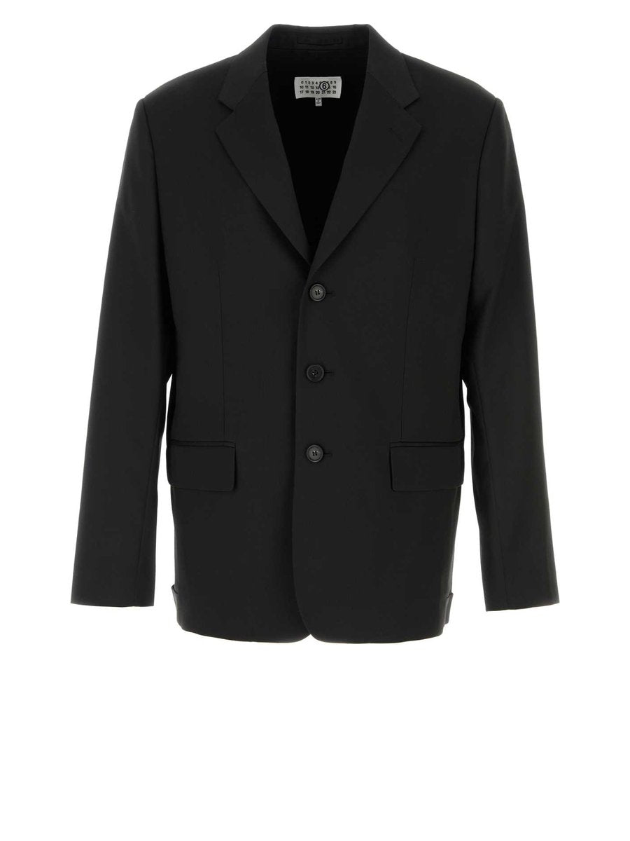 Mm6 Maison Margiela Jacket in Black Polyester-Viscose