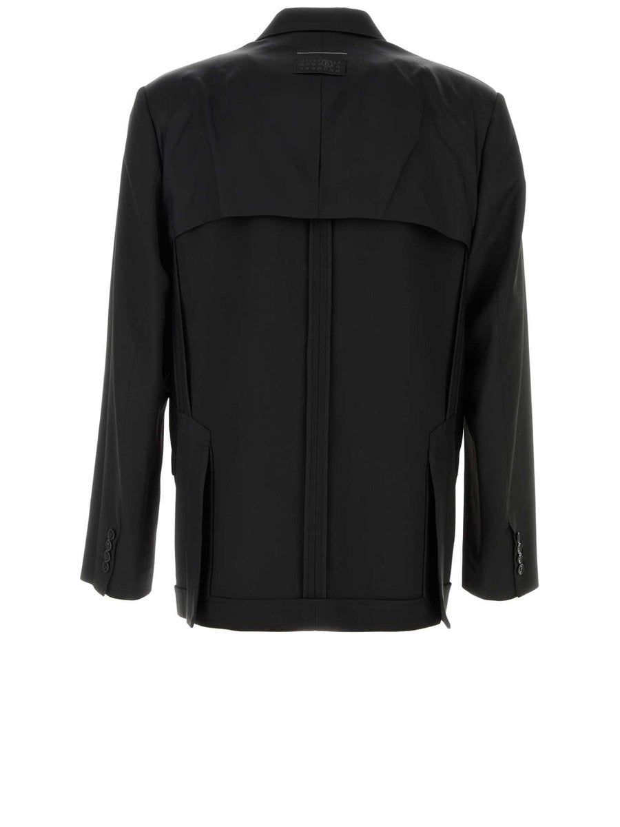 Mm6 Maison Margiela Jacket in Black Polyester-Viscose