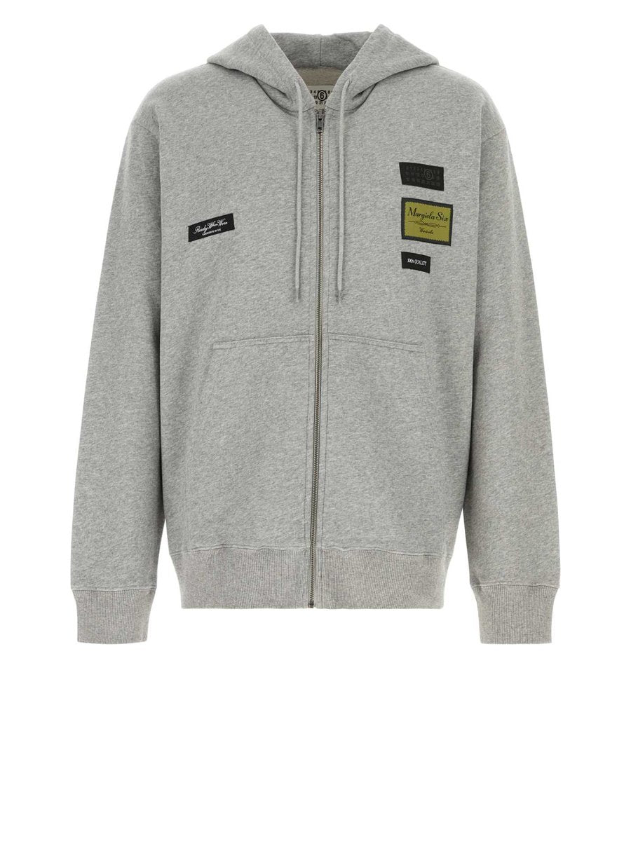 Mm6 Maison Margiela Sweat Jacket in Grey Cotton