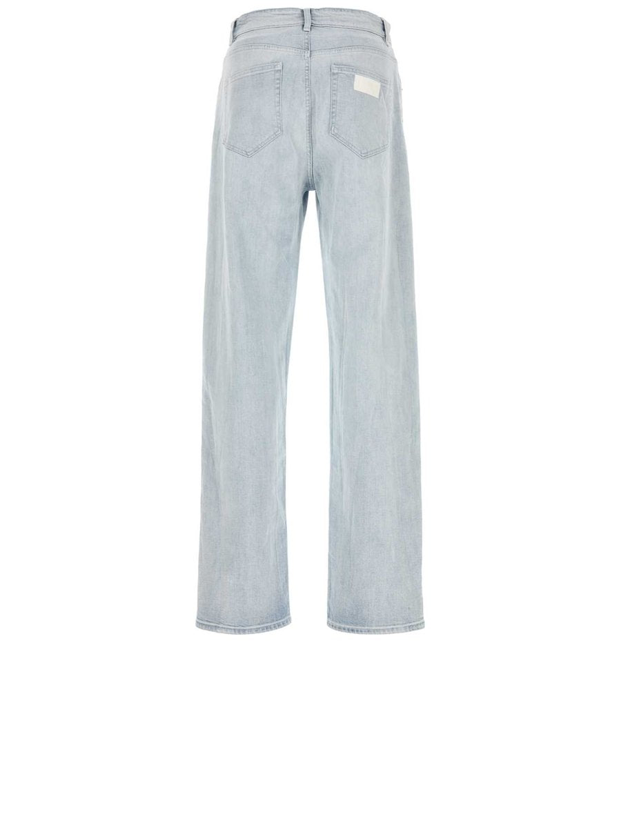 Mm6 Maison Margiela Pants in Light Blue Cotton-Elastane