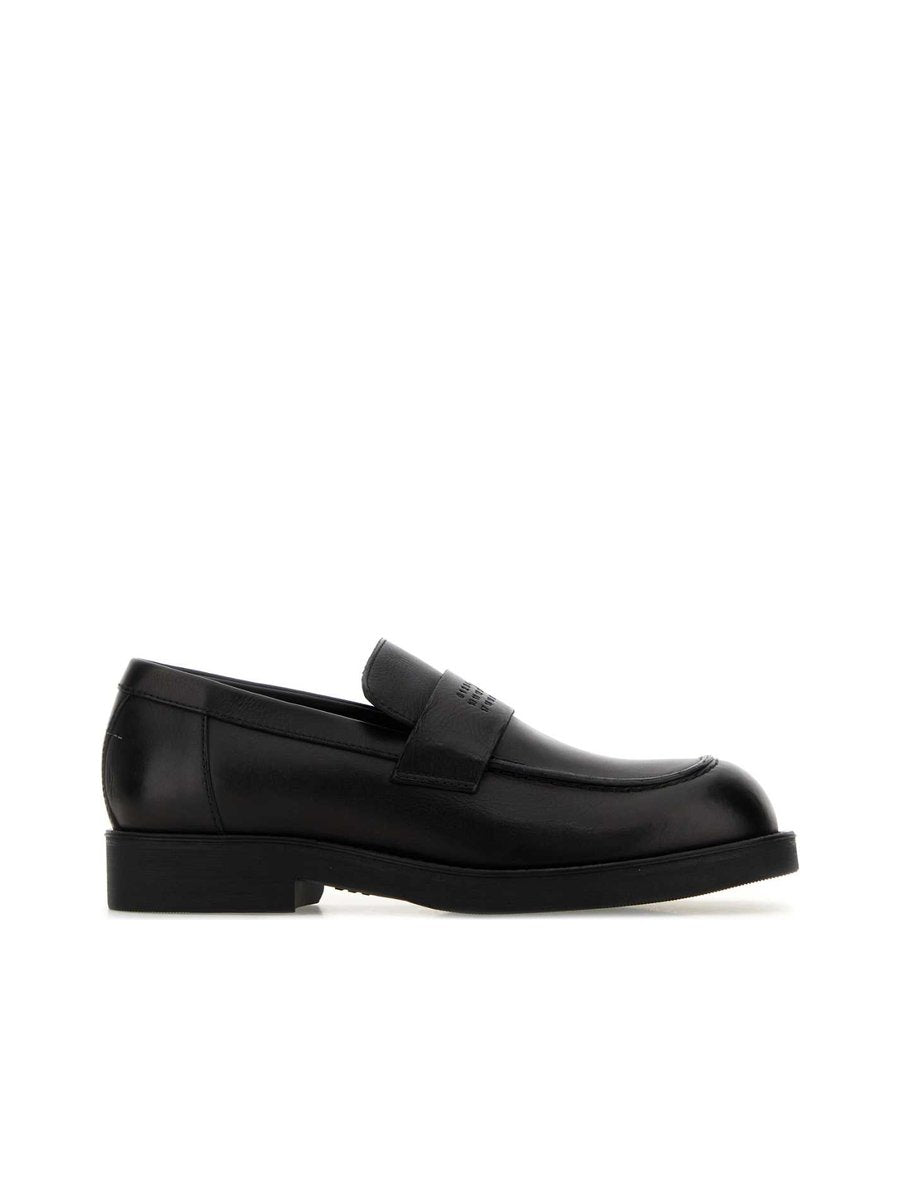 Mm6 Maison Margiela Loafers in Black Calfskin