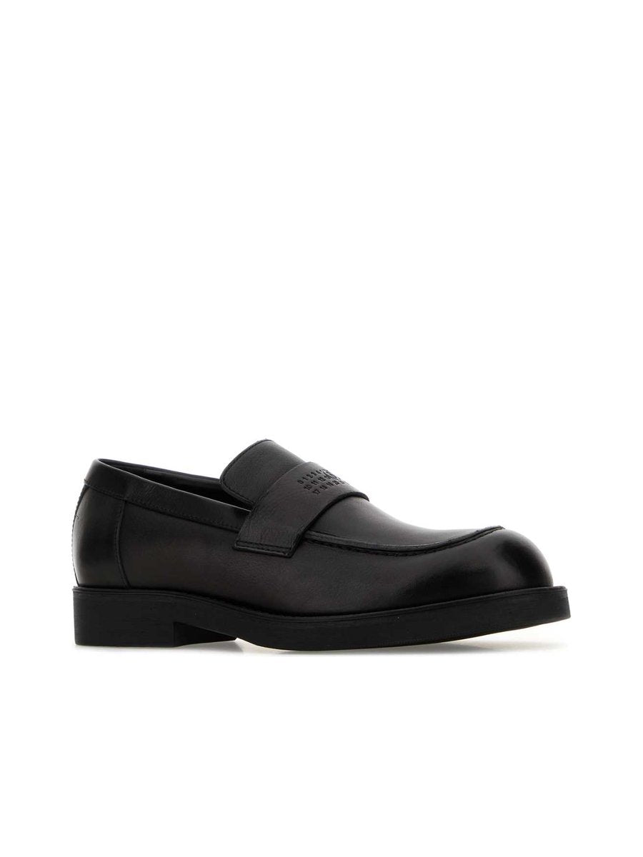 Mm6 Maison Margiela Loafers in Black Calfskin