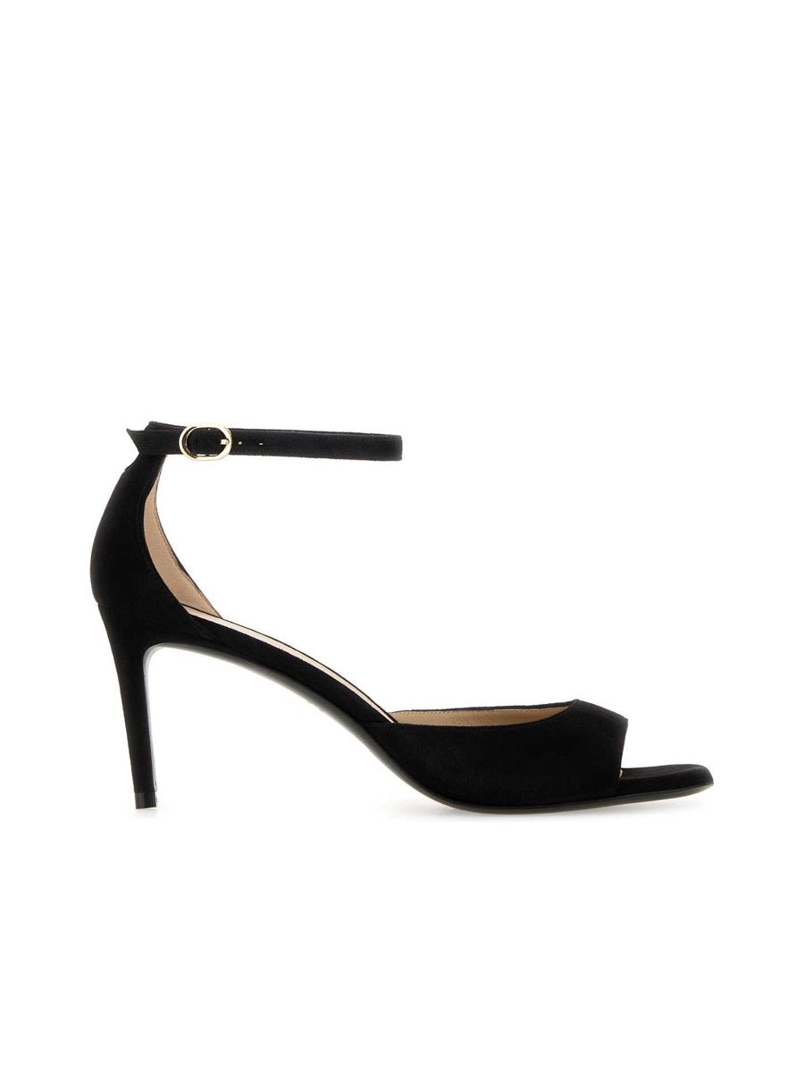 Stuart Weitzman Nudistia Sandal in Black Suede
