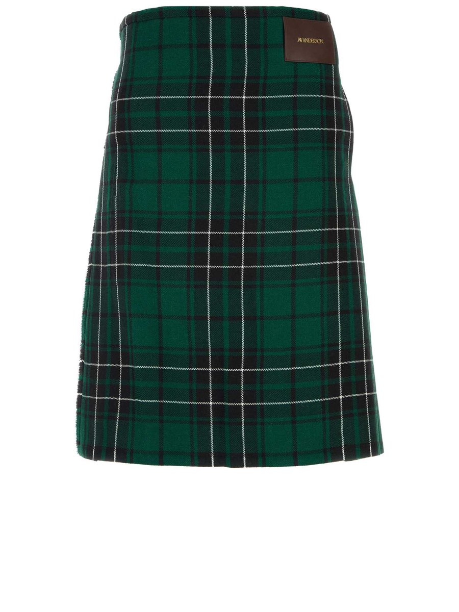 JW Anderson Kilt in Checked Sheep Wool