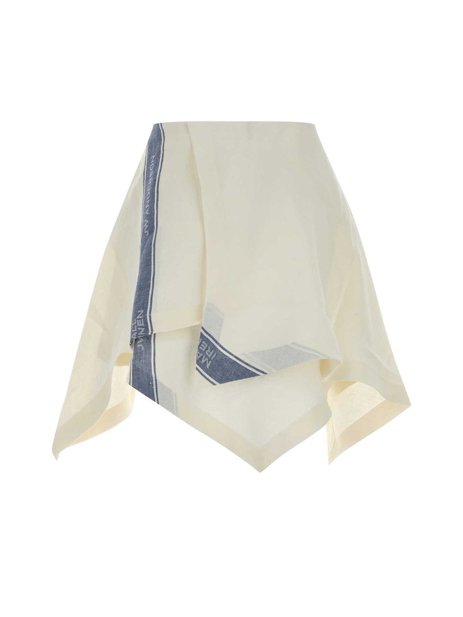 JW Anderson Panel Skirt in White Linen