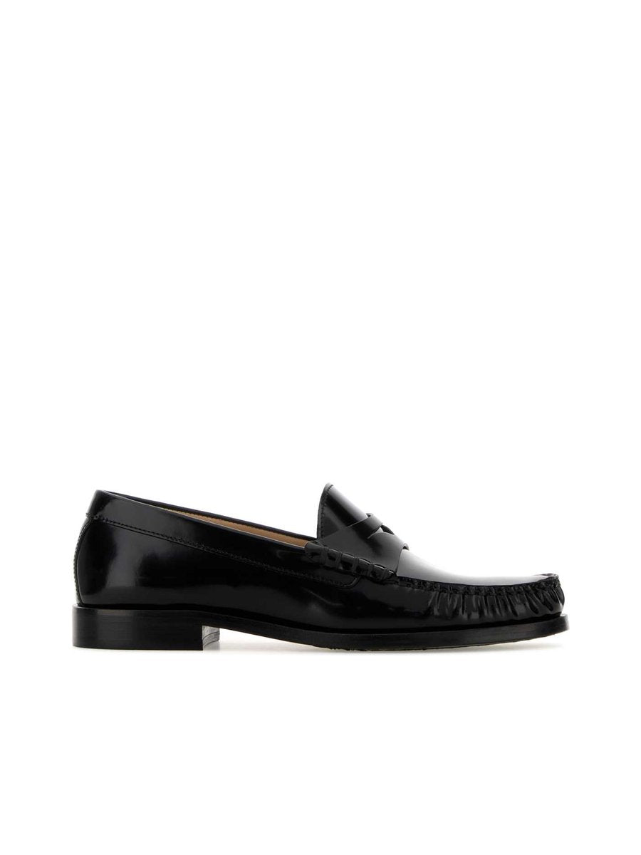 Stuart Weitzman Lottie Loafer in Black Leather