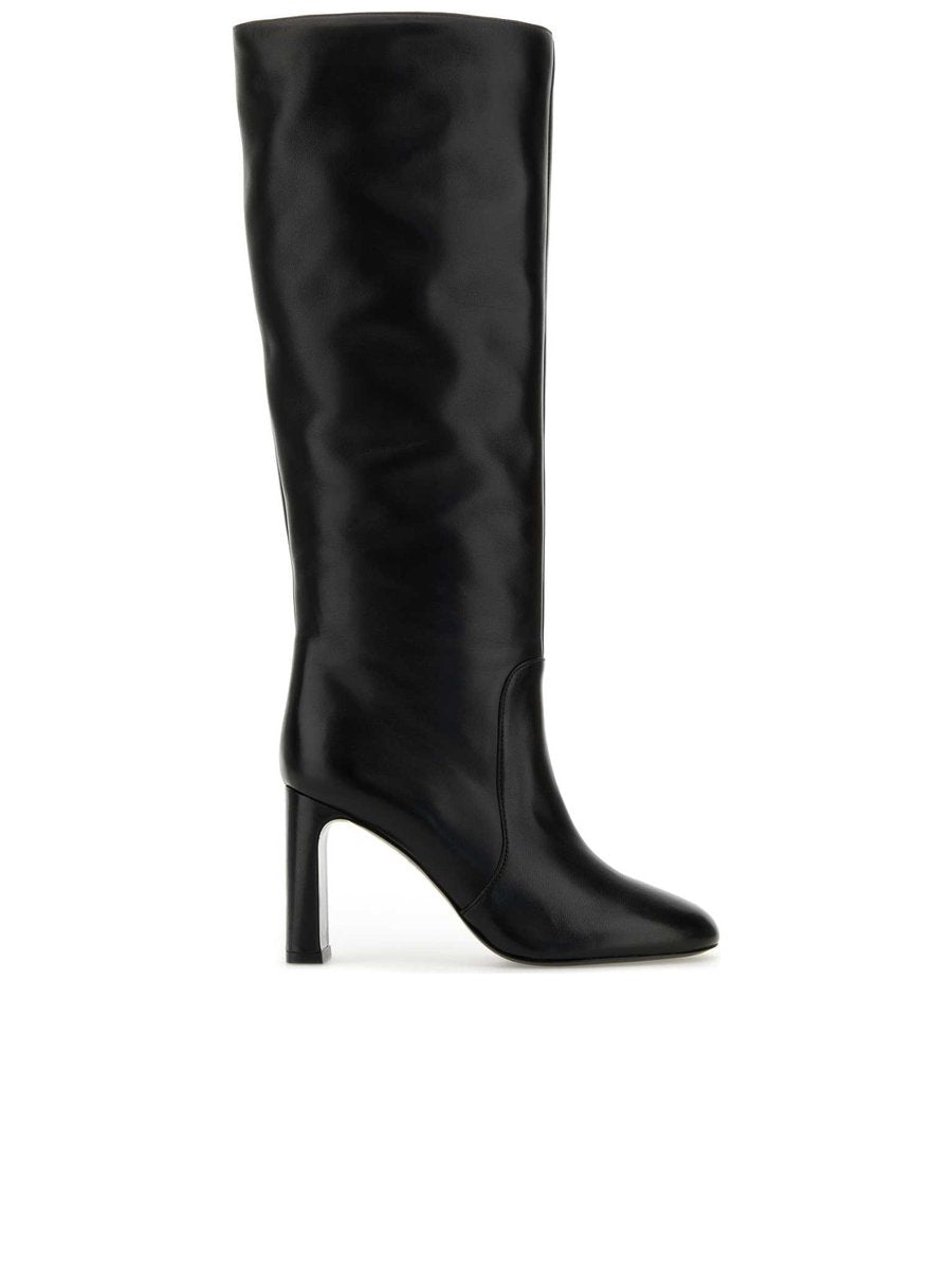 Stuart Weitzman Babette Tubo Boot in Black Nappa Leather