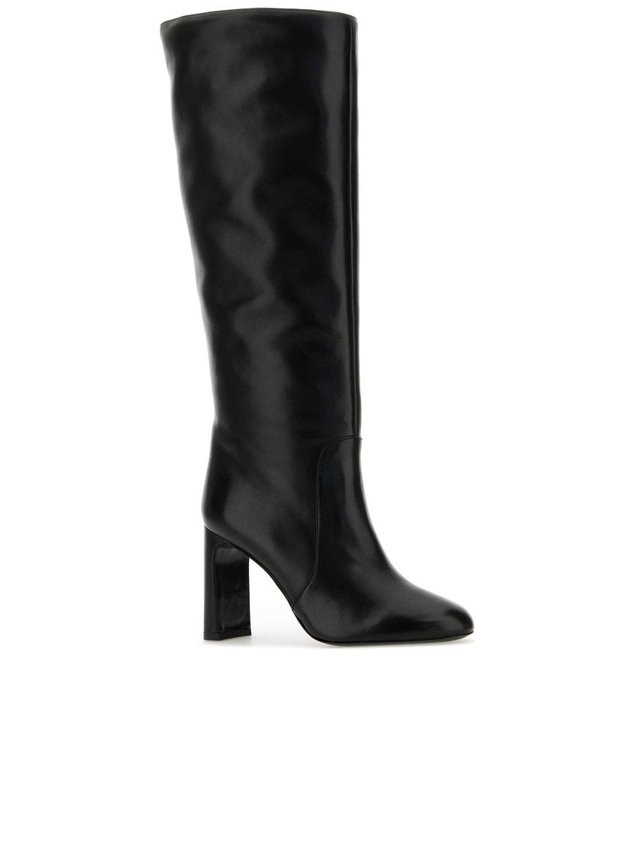 Stuart Weitzman Babette Tubo Boot in Black Nappa Leather