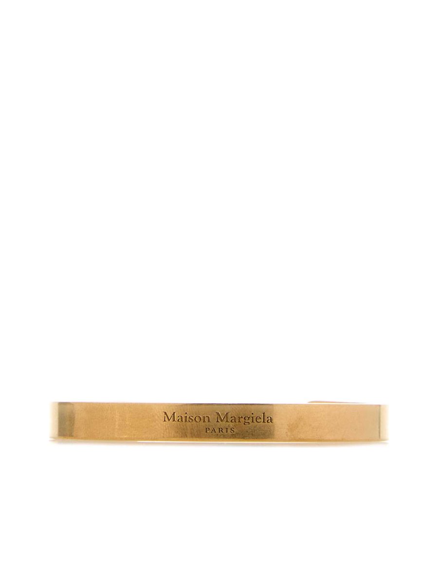 Maison Margiela Logo Reference Cuff in Gold Sterling Silver