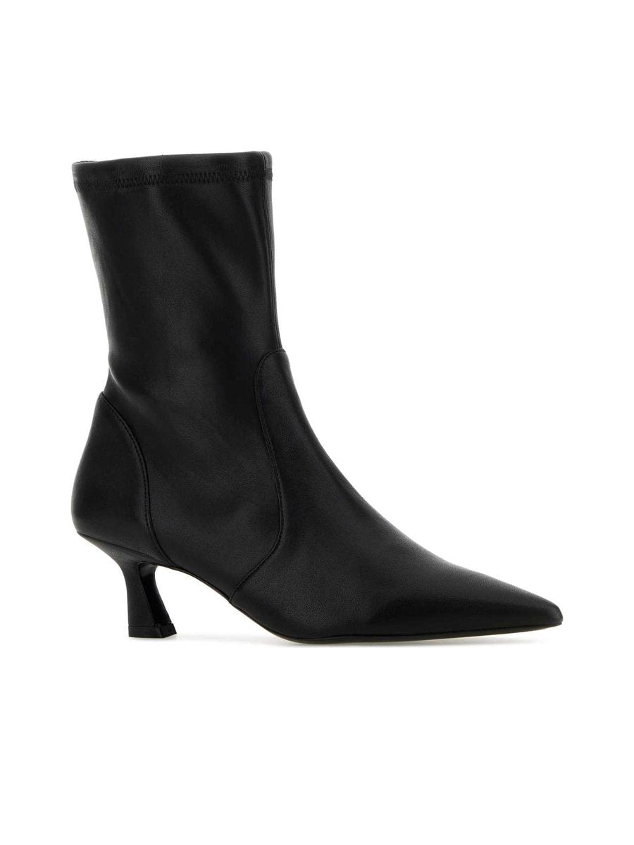 Stuart Weitzman Vinnie Bootie in Black Leather