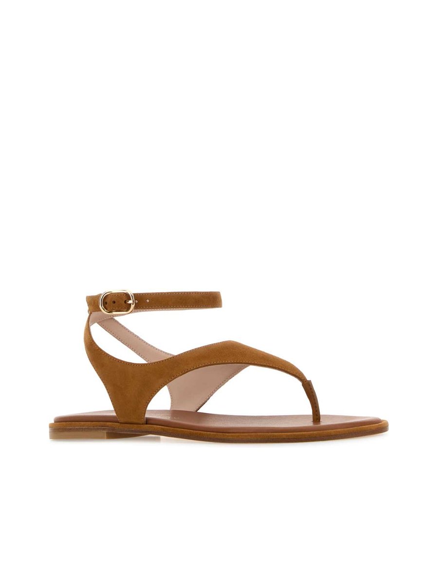 Stuart Weitzman Marley Sandal in Camel Suede