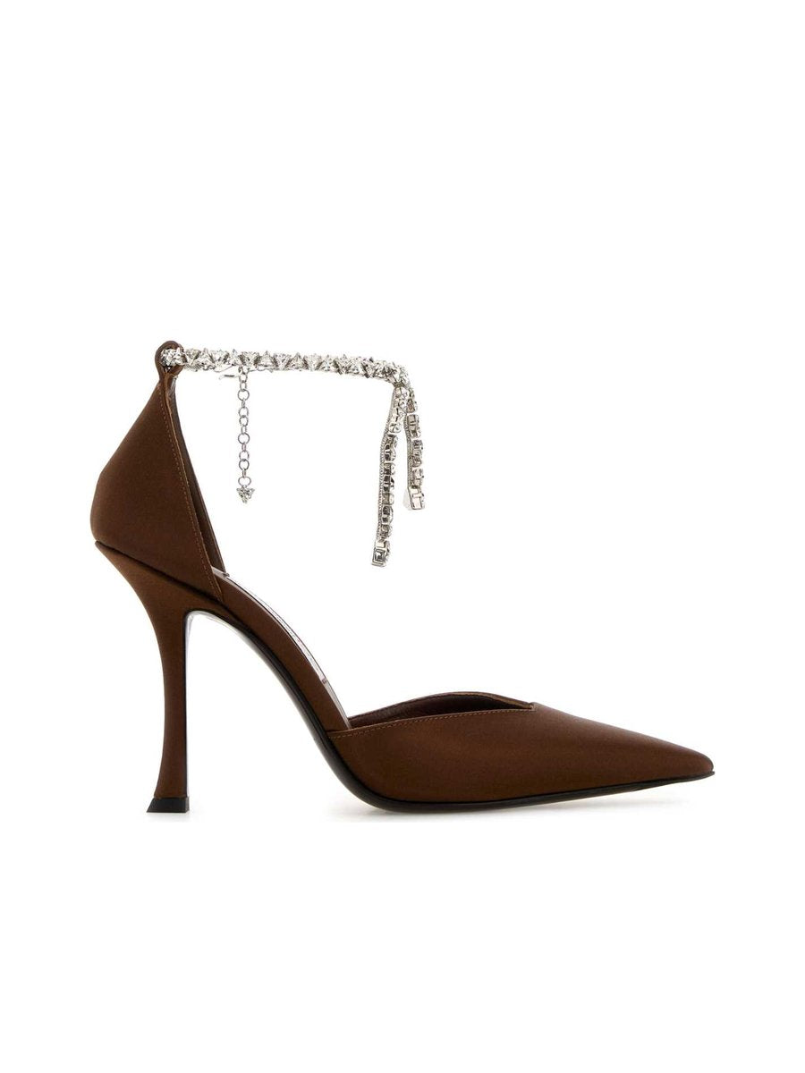 Jimmy Choo Stevie 100 Pumps in Bronze Satin