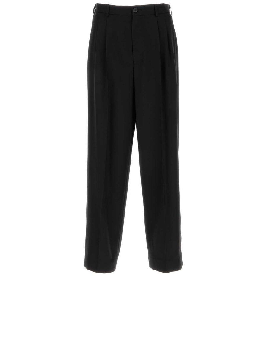 Magliano Signature Double Pleats Pants in Black Virgin Wool