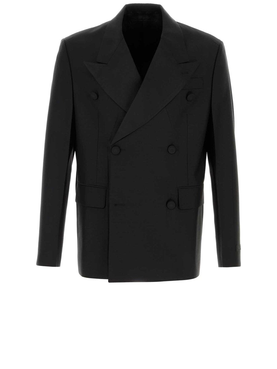 Prada Jacket in Black Mohair and Wool