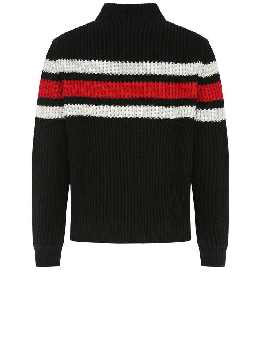 Prada Zip Cardigan in Black Wool