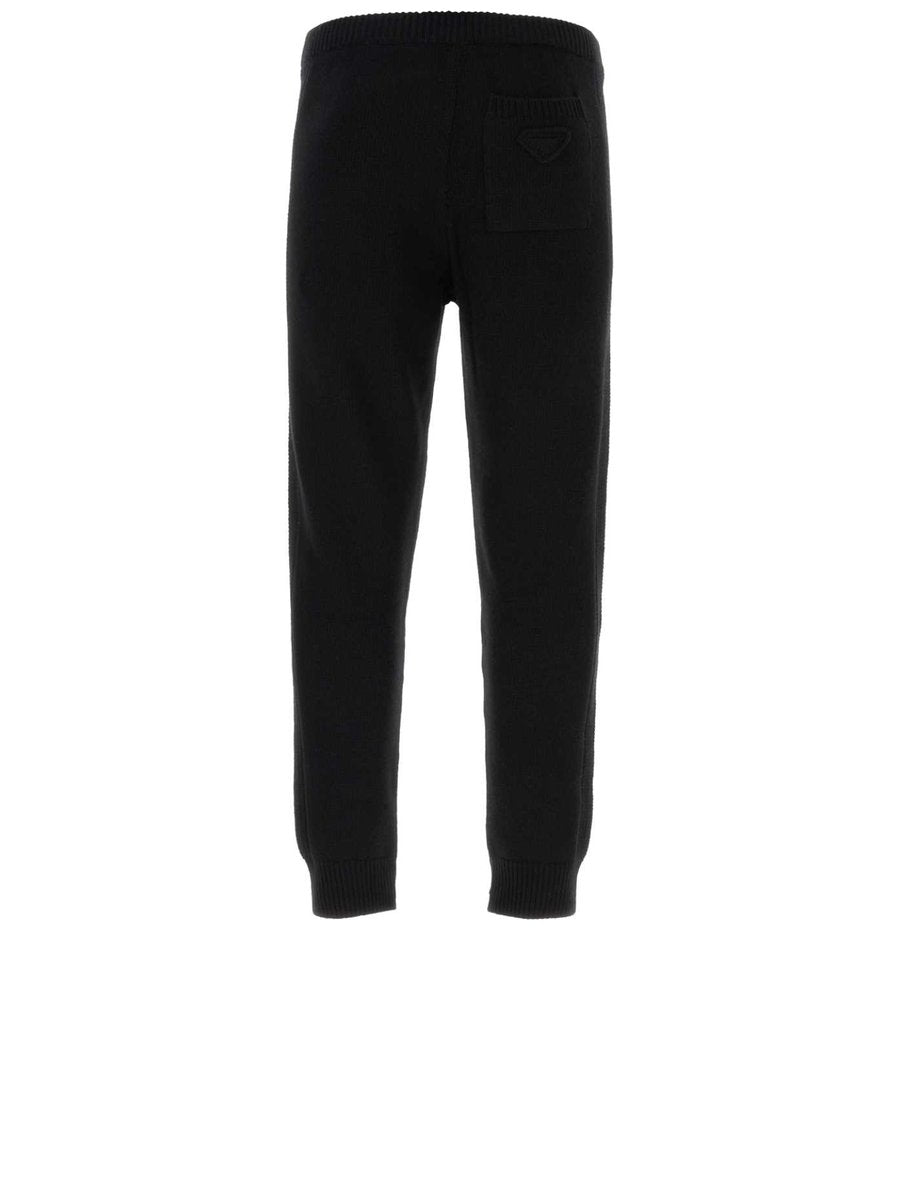 Prada Pants in Black Virgin Wool and Cashmere