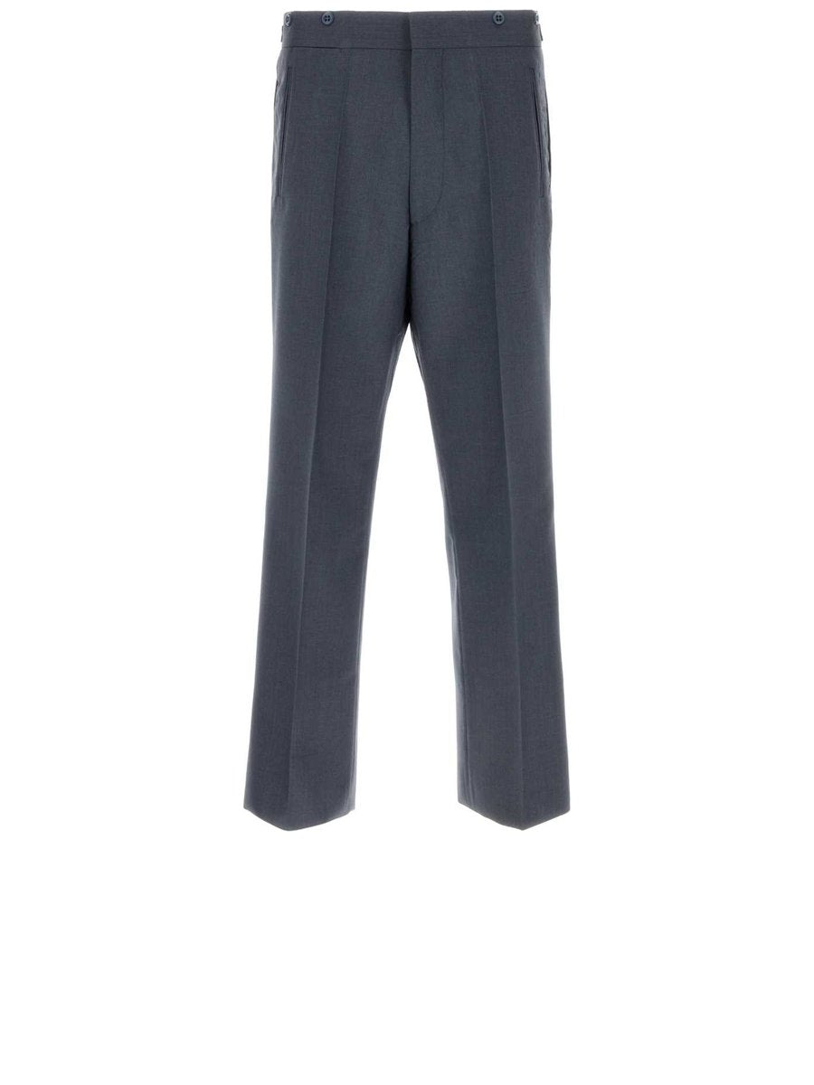 Prada Pants in Blue Mohair and Silk