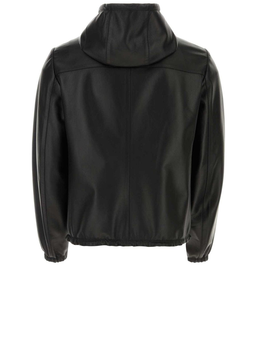 Prada Leather Top in Black Lambskin