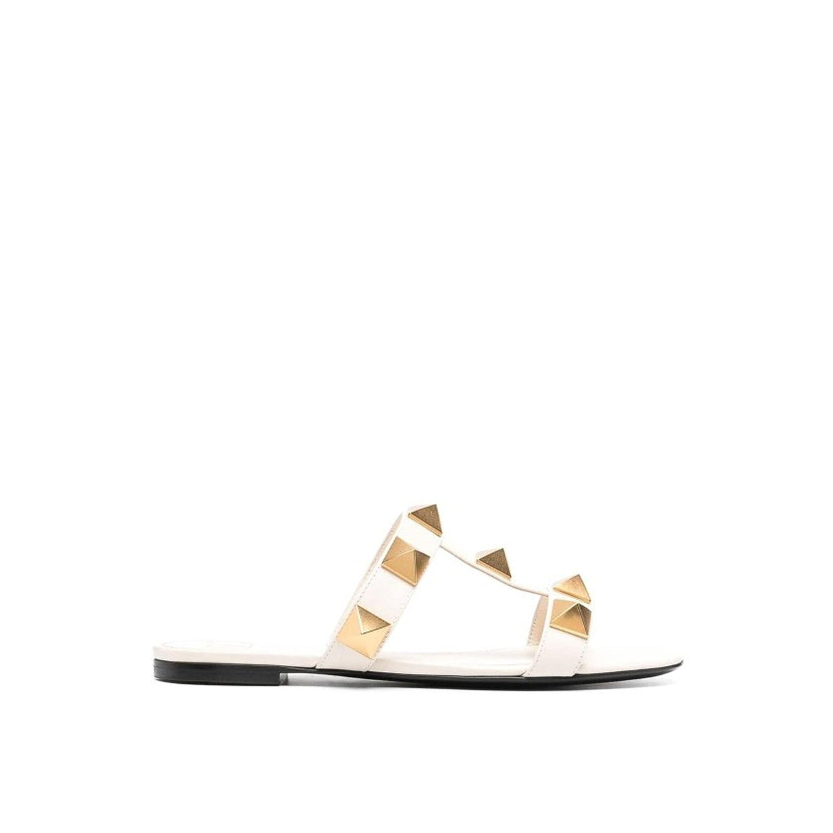 Valentino Garavani Roman Stud Leather Flat Sandals