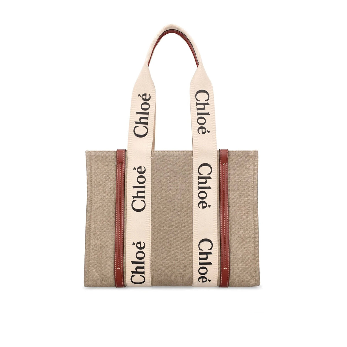 Chloé Woody Medium Tote Bag in Linen
