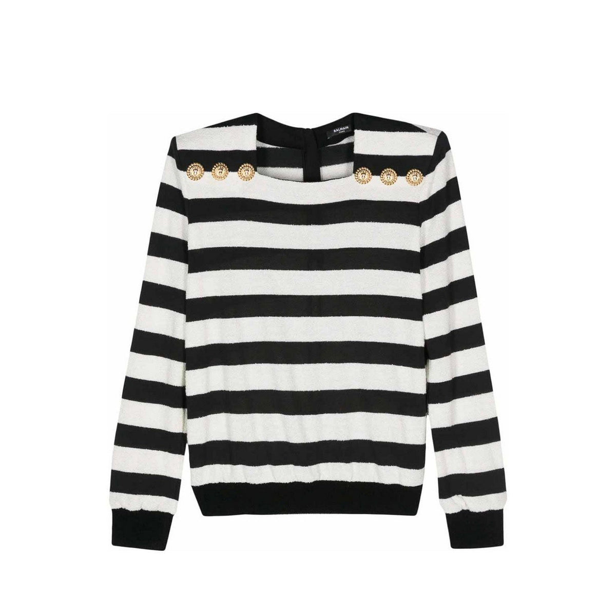 Balmain Striped Jersey Top