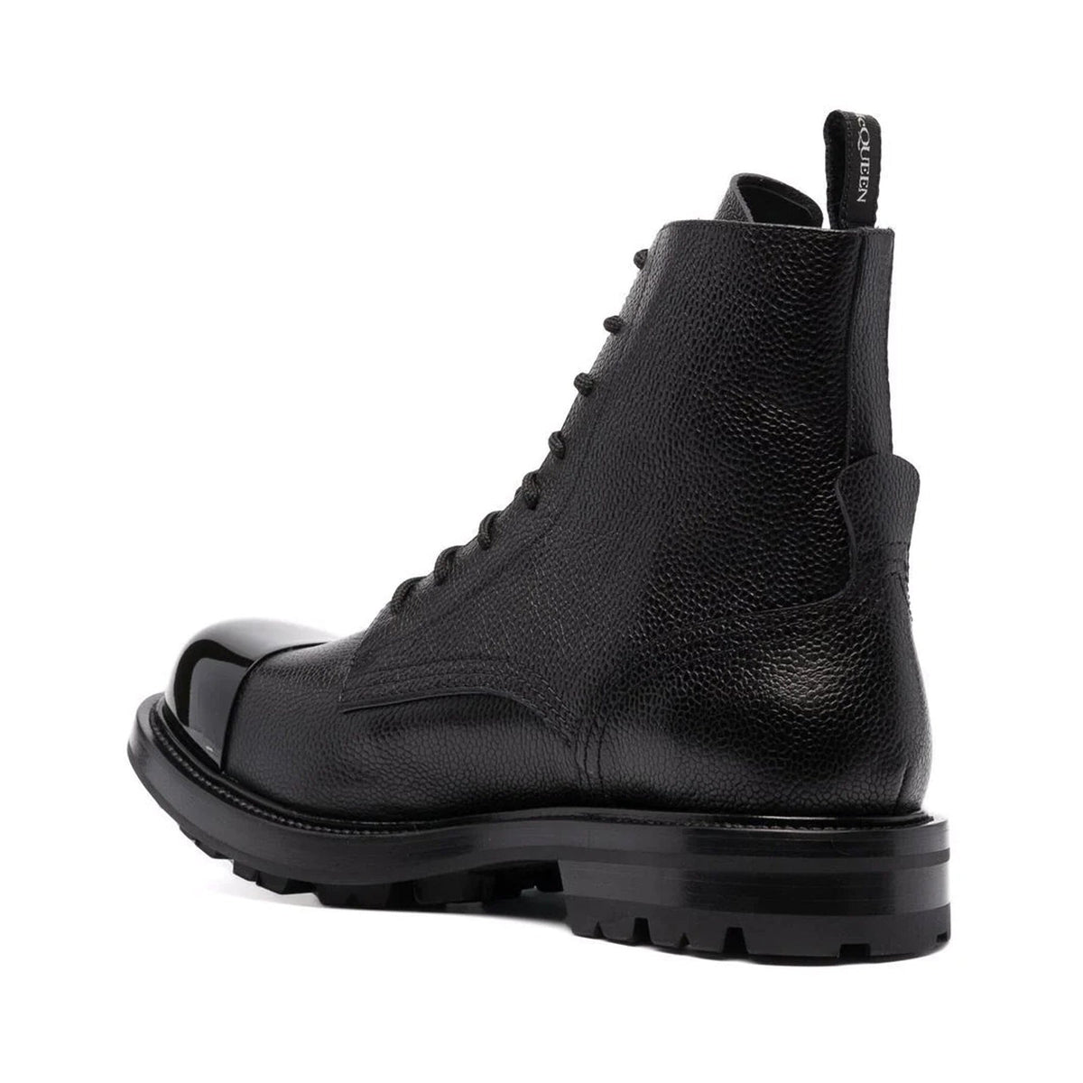 Alexander Mcqueen Leather Lace Up Boots