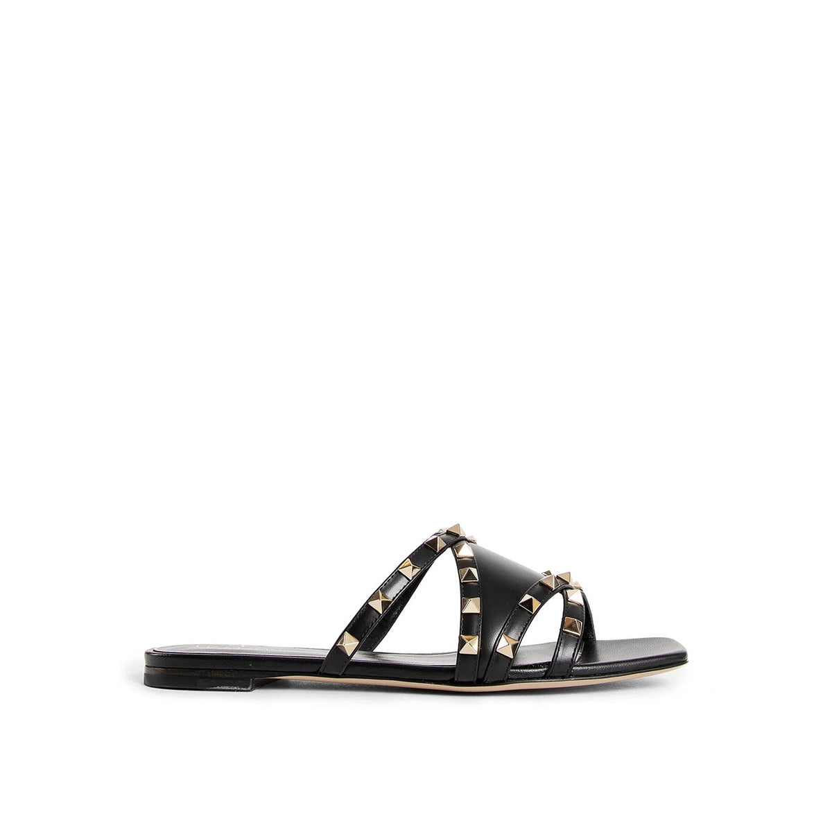 Valentino Garavani Rockstud Leather Flat Sandals