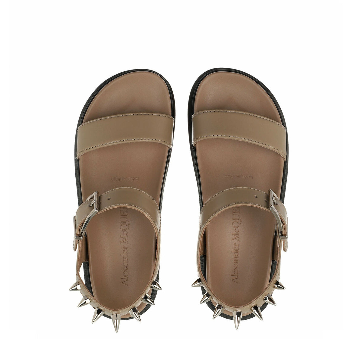 Alexander Mcqueen Spikes Leather Sandals