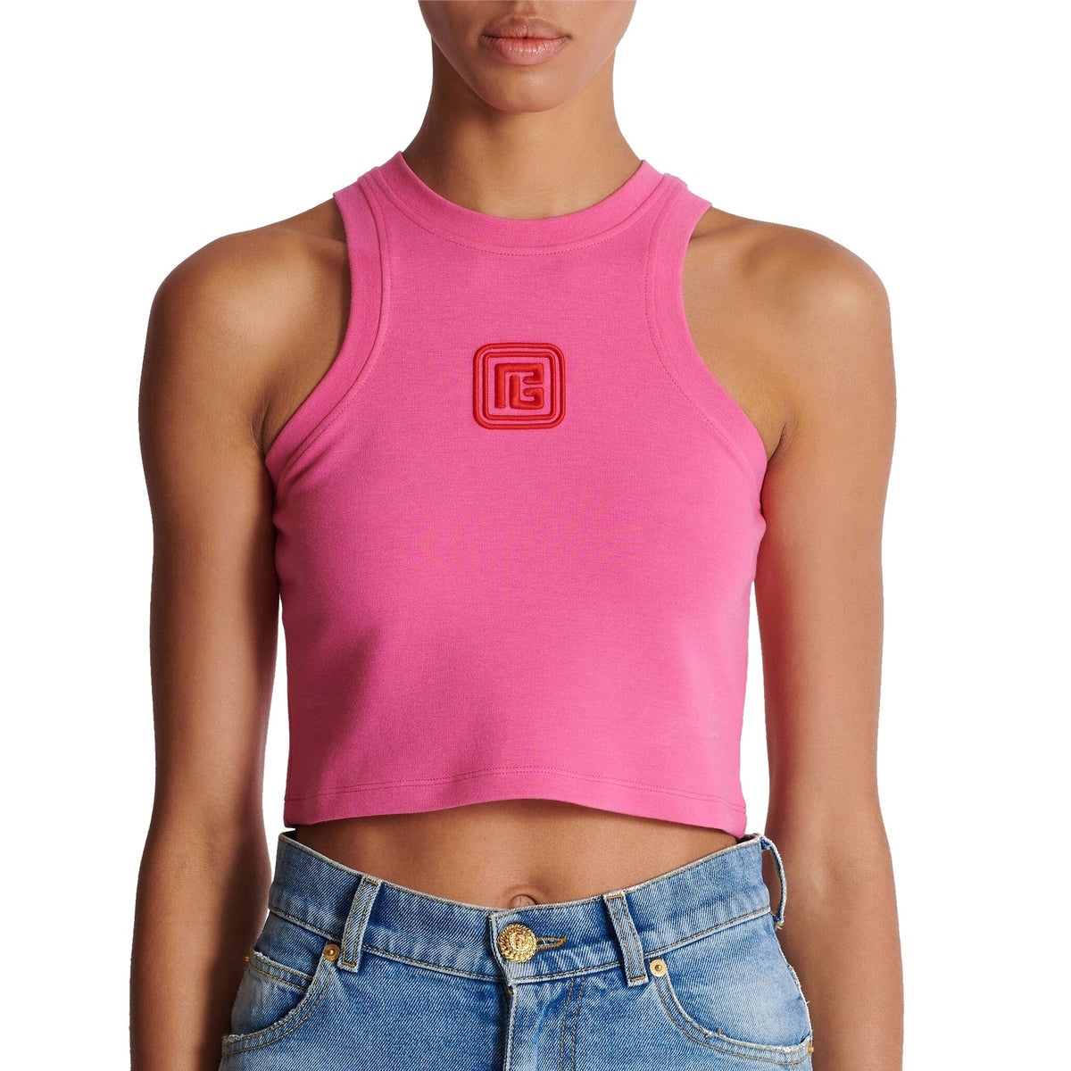 Balmain Cropped Tank Top